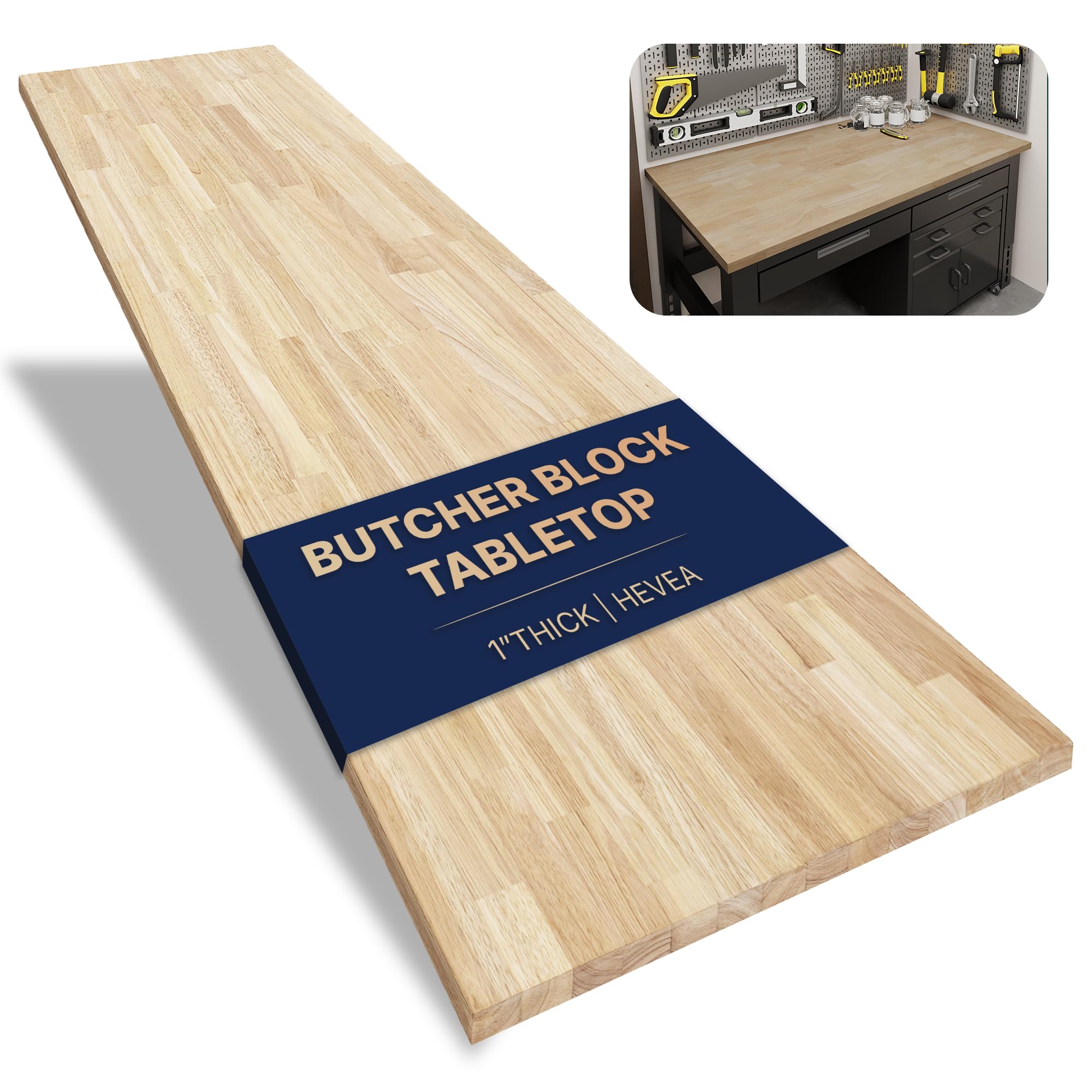 Amazon.com - Howizz 48 x 25in Solid Hevea Wood Table Top – 1 Inch